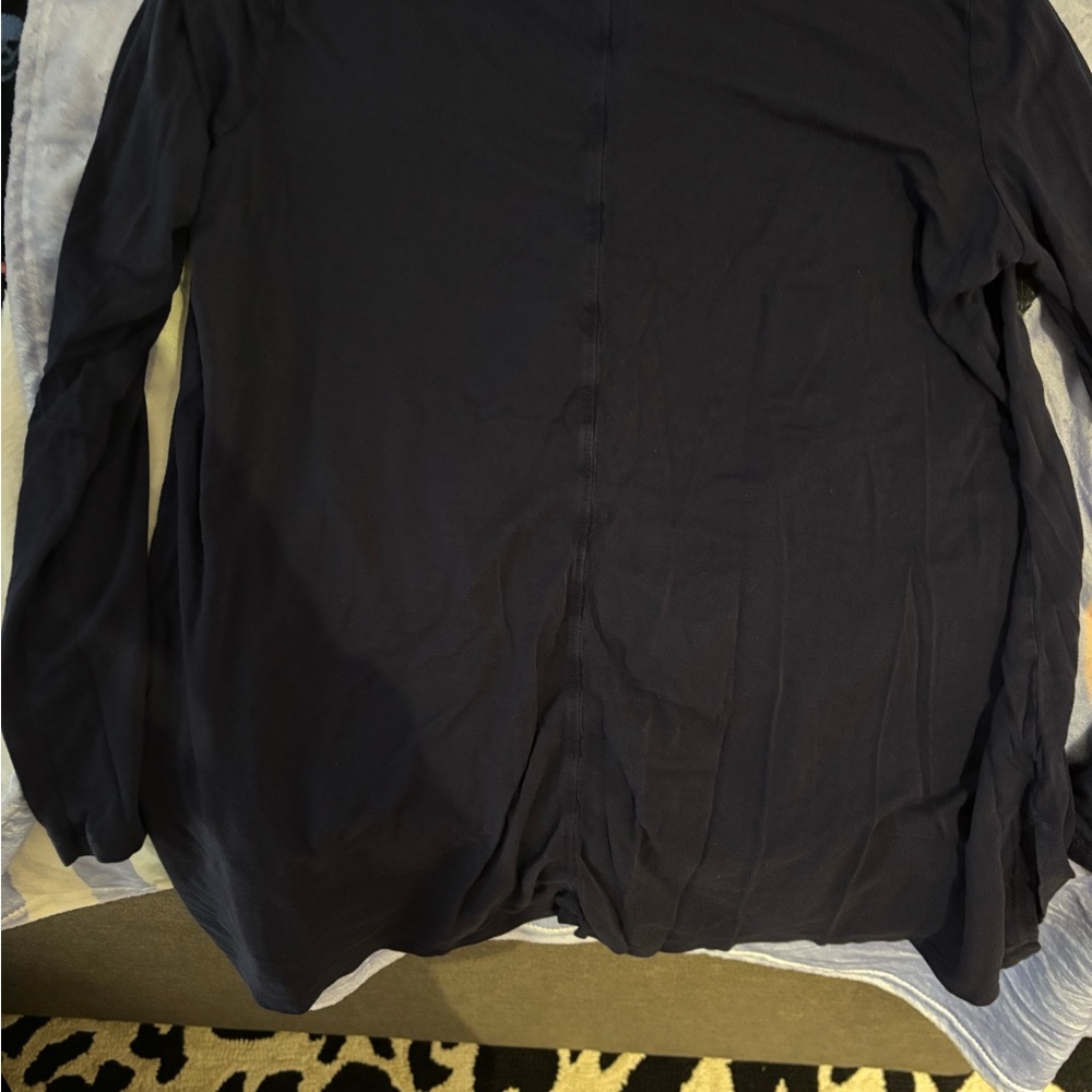 Black Long Sleeve Lightweight Blouse